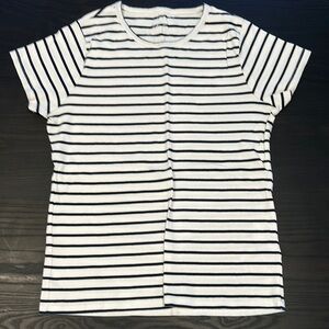 Striped Navy and White T-Shirt